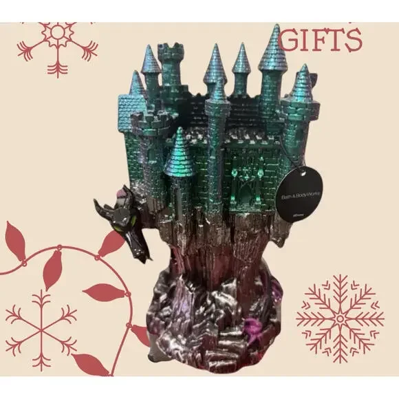 Bath & Body Works -Maleficent Disney Villains 3‑Wick Candle Castle Holder -NEW - Picture 6 of 9